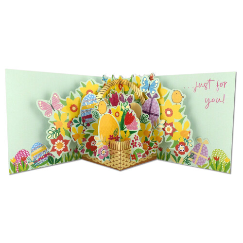 Easter Wishes Eggcellent Blooms Pop Up Easter Greeting Card