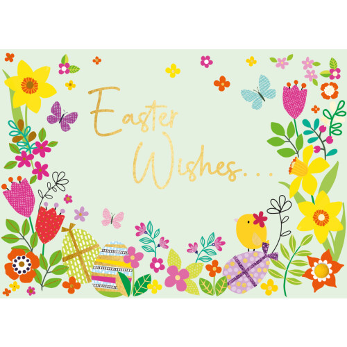 Easter Wishes Eggcellent Blooms Pop Up Easter Greeting Card 2