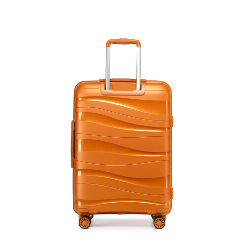 (Orange, 28 inch) One Or Four Pieces Lightweight PP Hard Shell Suitcase With TSA Lock 2