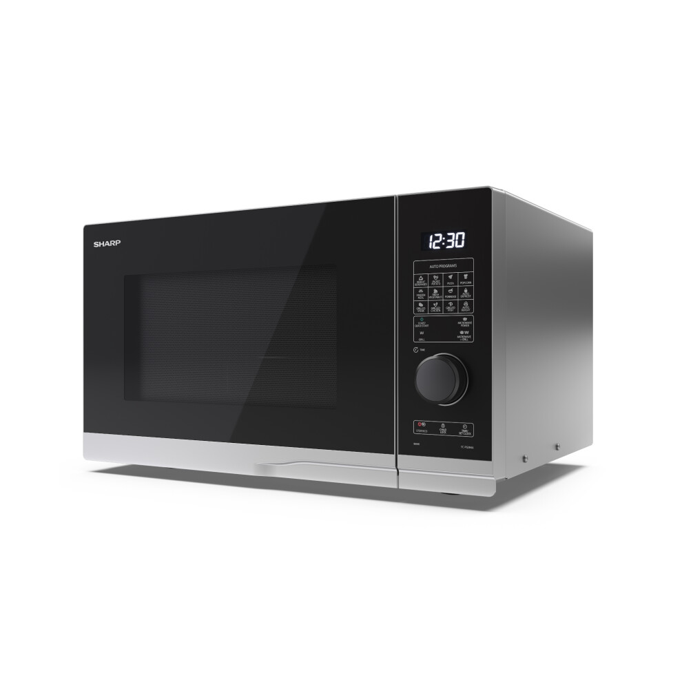 Sharp Yc-Pg254au-S 25L 900W Microwave Oven With 1000W Grill Function - Silver