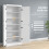 Homcom HOMCOM Kitchen Cupboard Storage Cabinet w/ 4 Doors and Adjustable Shelves,White 3