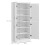 Homcom HOMCOM Kitchen Cupboard Storage Cabinet w/ 4 Doors and Adjustable Shelves,White 2