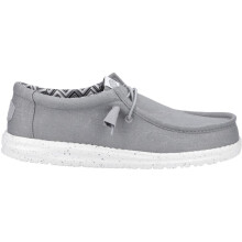 Mocassini con lacci Hey Dude Wally Stretch Canvas - Grigio chiaro