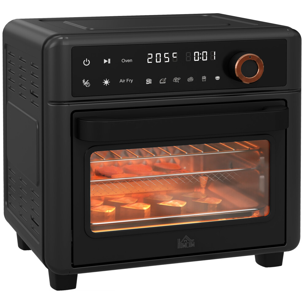 HOMCOM Air Fryer Oven 13L Mini Oven Countertop Convection Oven 1500W Black