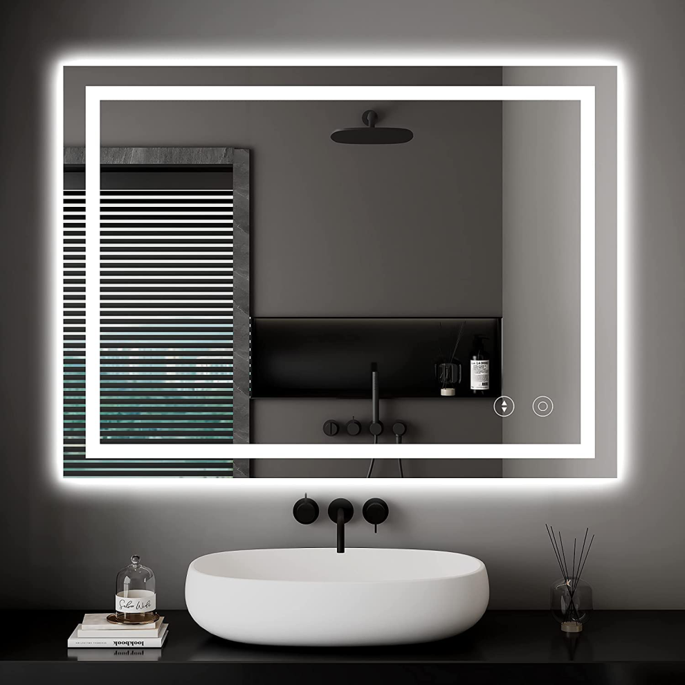 ( 500*700 MM) Bathroom Mirror LED Lights 3 Colors Demister Pad