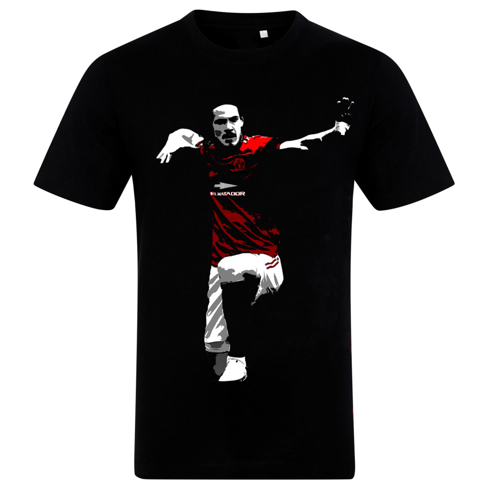 (Medium) Football Legend Edinson Cavani T-Shirt in Manchester United Home Kit