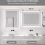 Dripex (600*800 MM) Bathroom Mirror LED Lights 3 Colors Demister Pad 6