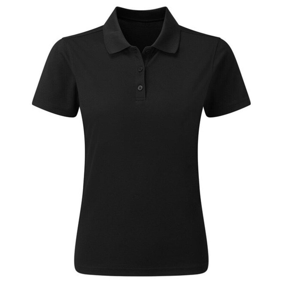 (S, Black) Premier Womens/Ladies Sustainable Polo Shirt