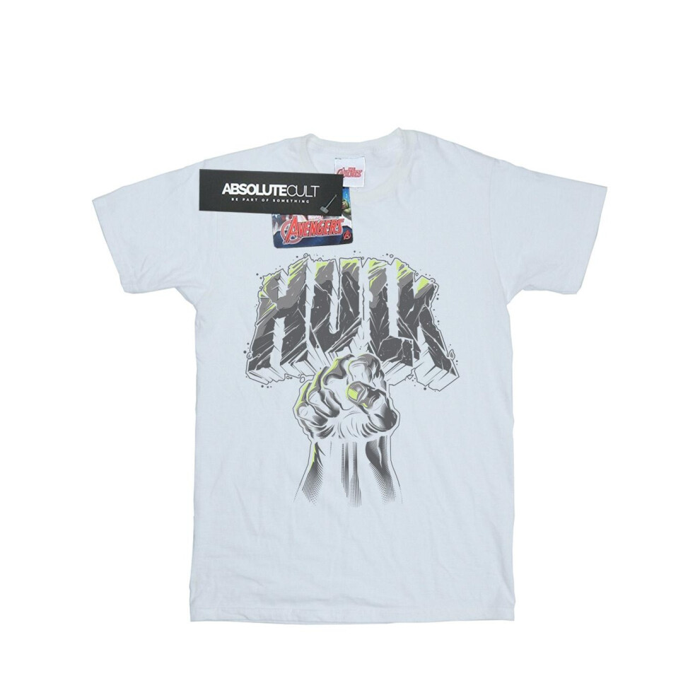 Marvel Mens Hulk Punch Logo T-Shirt