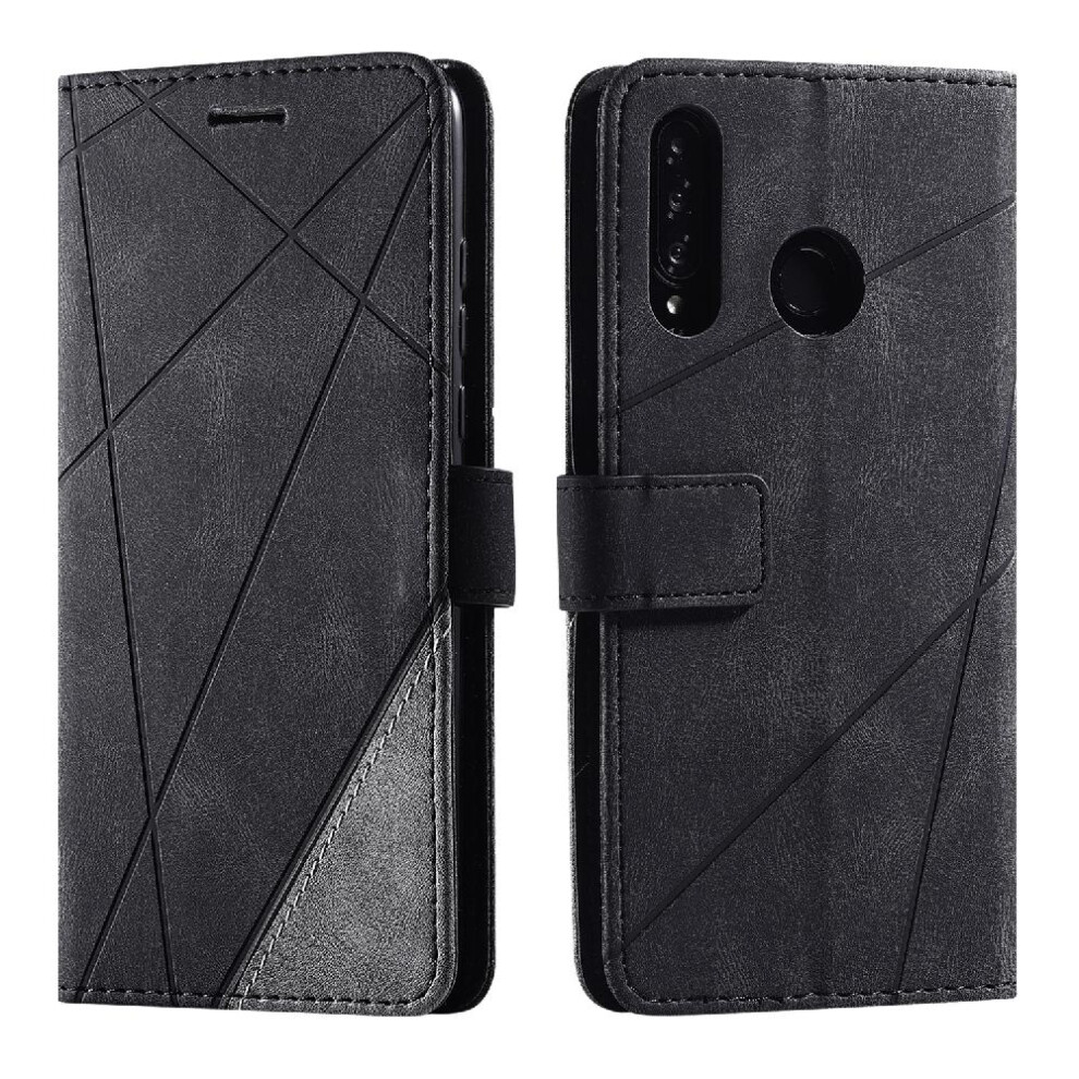 (Black) Case For Huawei P30 Lite/Nova 4E Card Holder Kickstand Magnetic Pu Leather Shockproof Wallet Flip Folio Black 764762569686