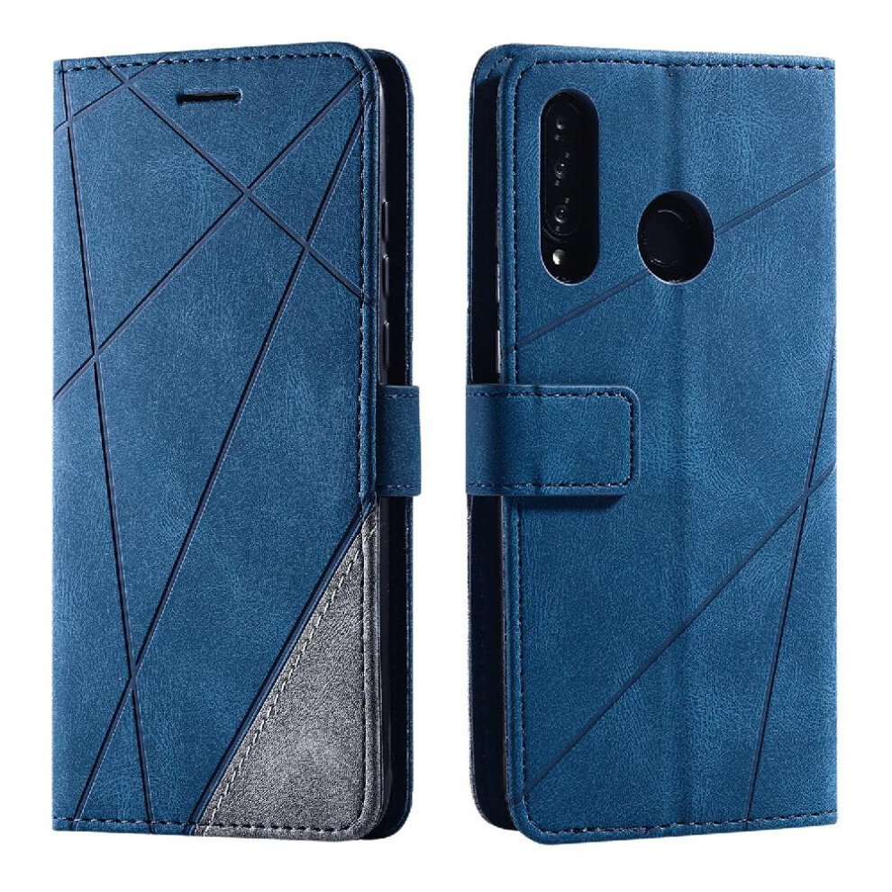 (Blue) Case For Huawei P30 Lite/Nova 4E Card Holder Kickstand Magnetic Pu Leather Shockproof Wallet Flip Folio Blue 764762569662