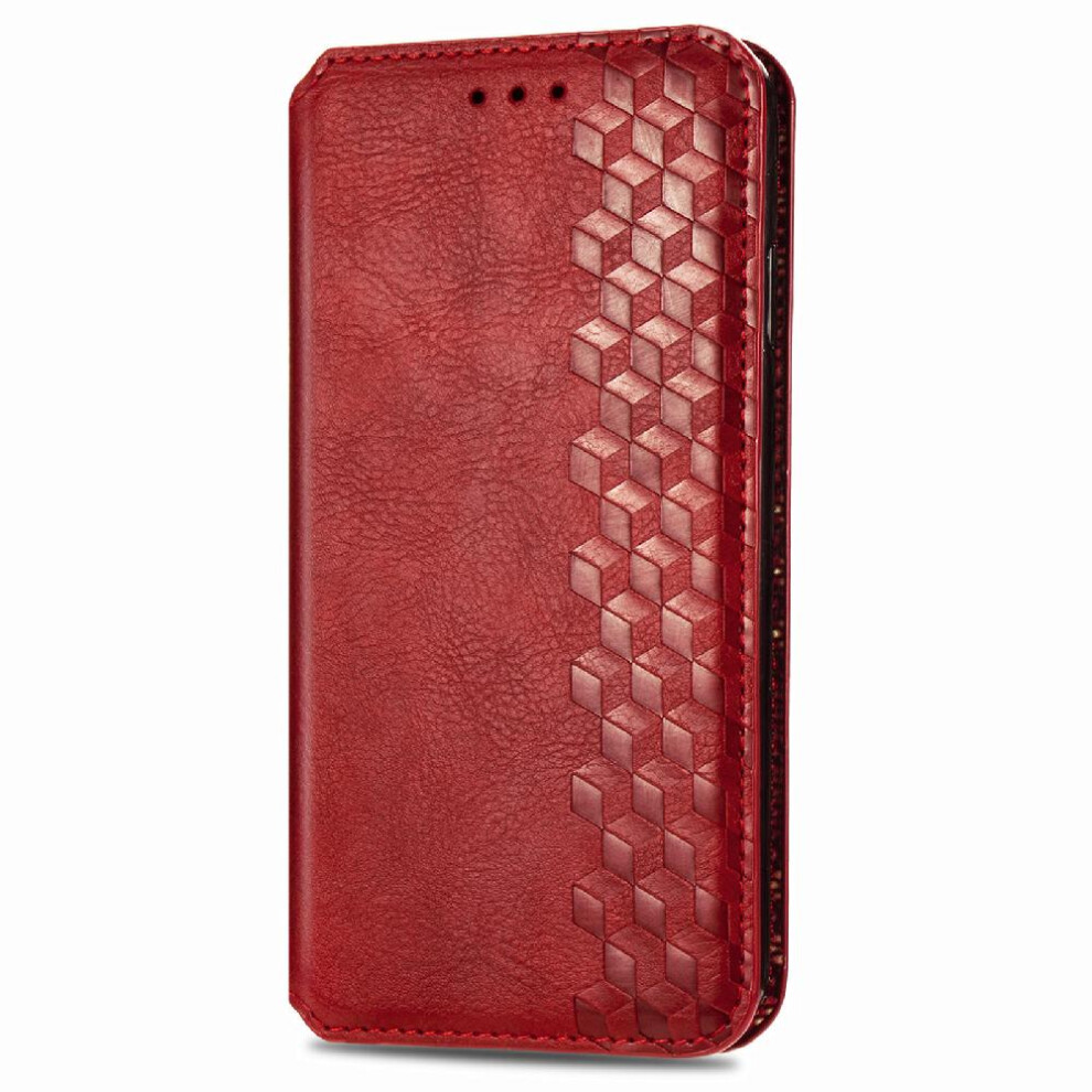 (Red) Case For Motorola MOTO G10 Flip Cover Leather Case Exquisite Business Wallet Function Fashion Design