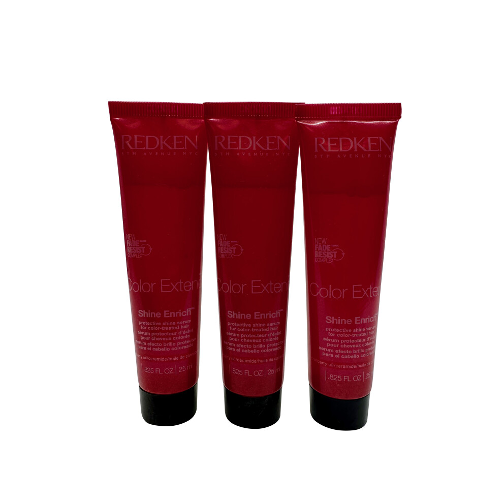 Redken Color Extend Shine Enrich Protective Shine Serum .825 OZ Set of 3