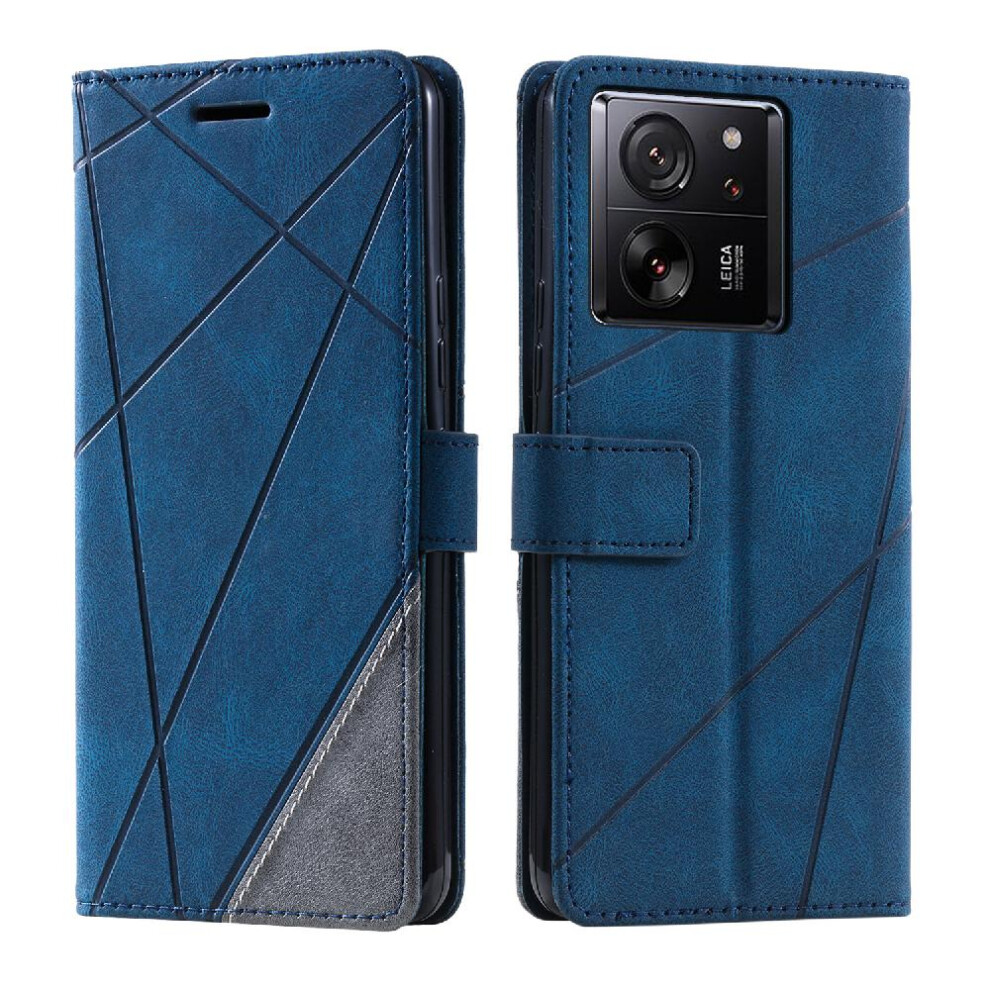 (Blue) Case For Xiaomi 13T/13T Pro Wallet Flip Folio Shockproof Magnetic Card Holder Kickstand Pu Leather Blue 764762570774