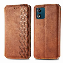 (Brown) Case For Motorola MOTO E13 Wallet Function Exquisite Business Fashion Design Leather Case Flip Cover