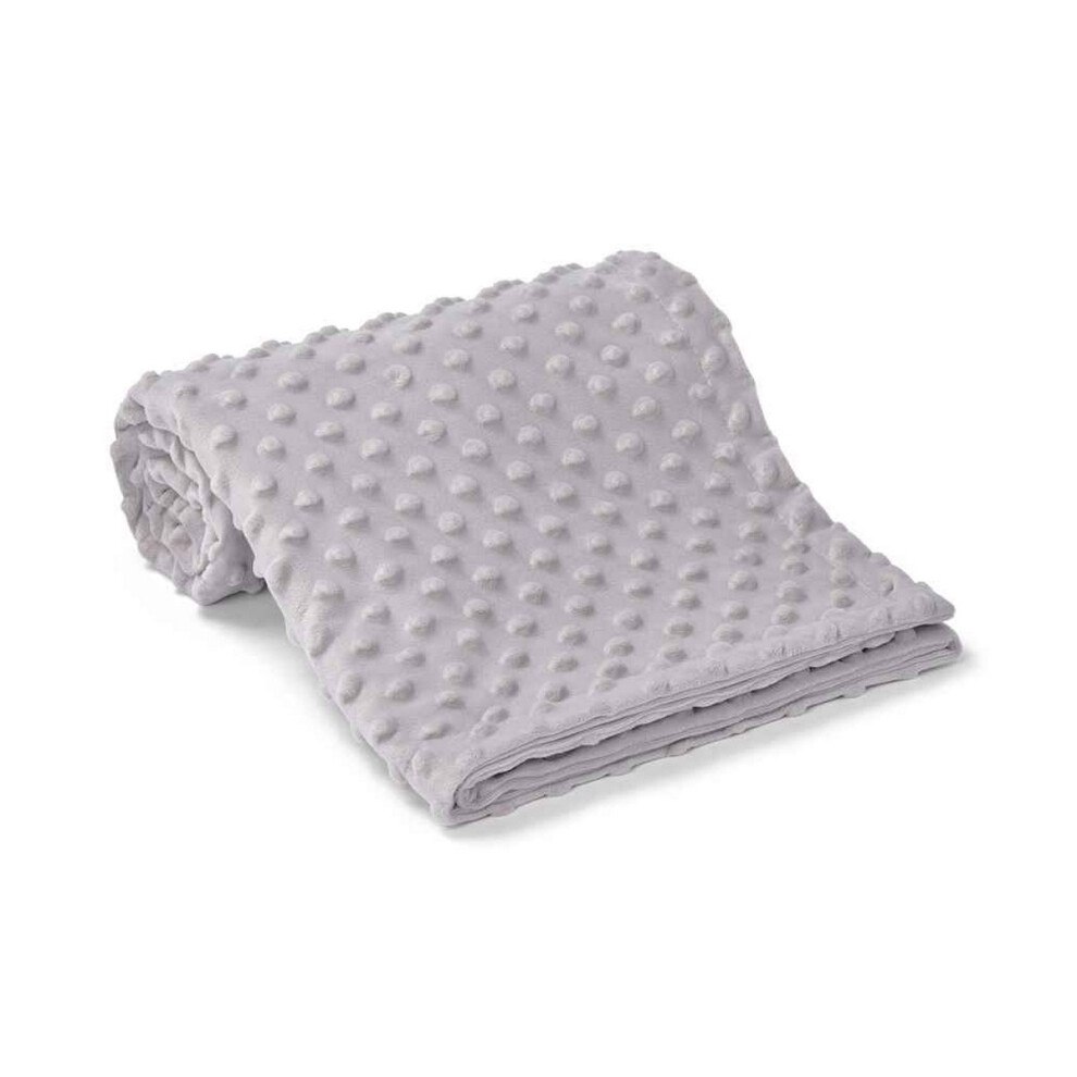 (One Size, Silver Grey) Brand Lab Minky Embossed Blanket