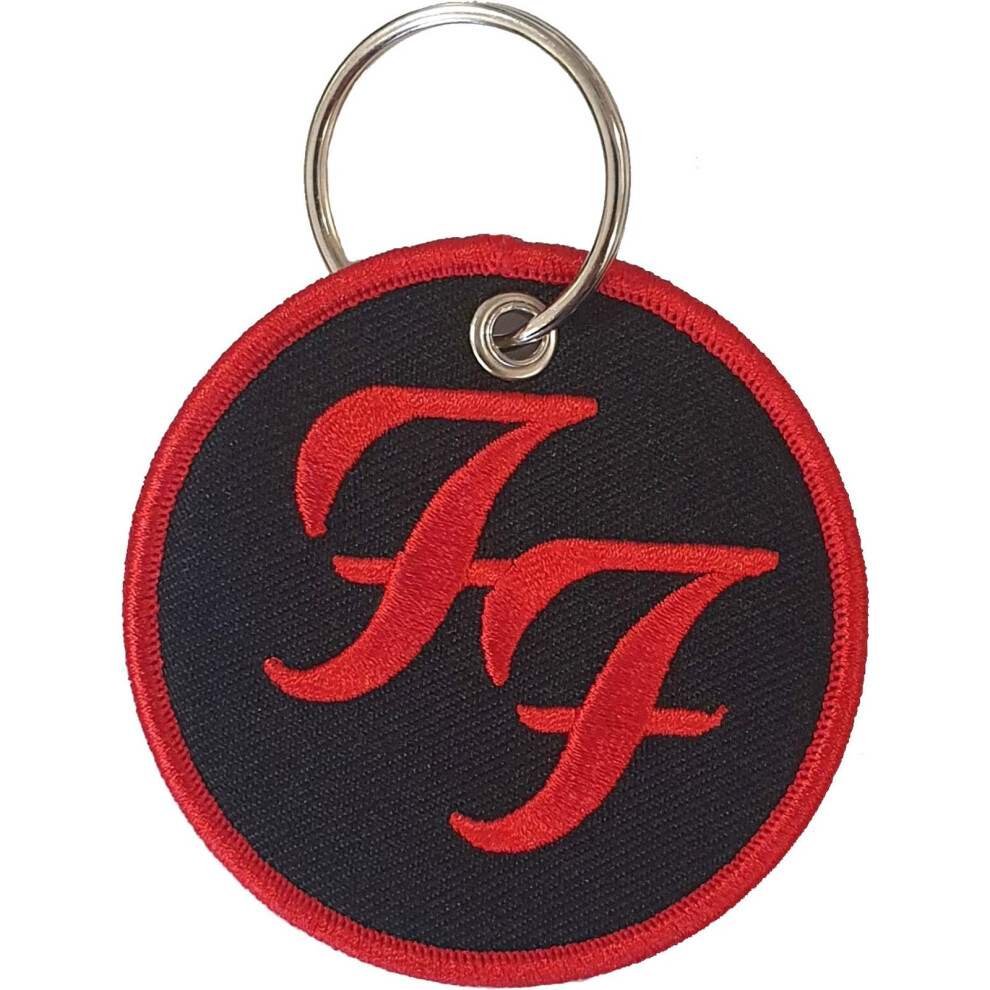 Foo Fighters Unisex Black Circle Logo Keyring
