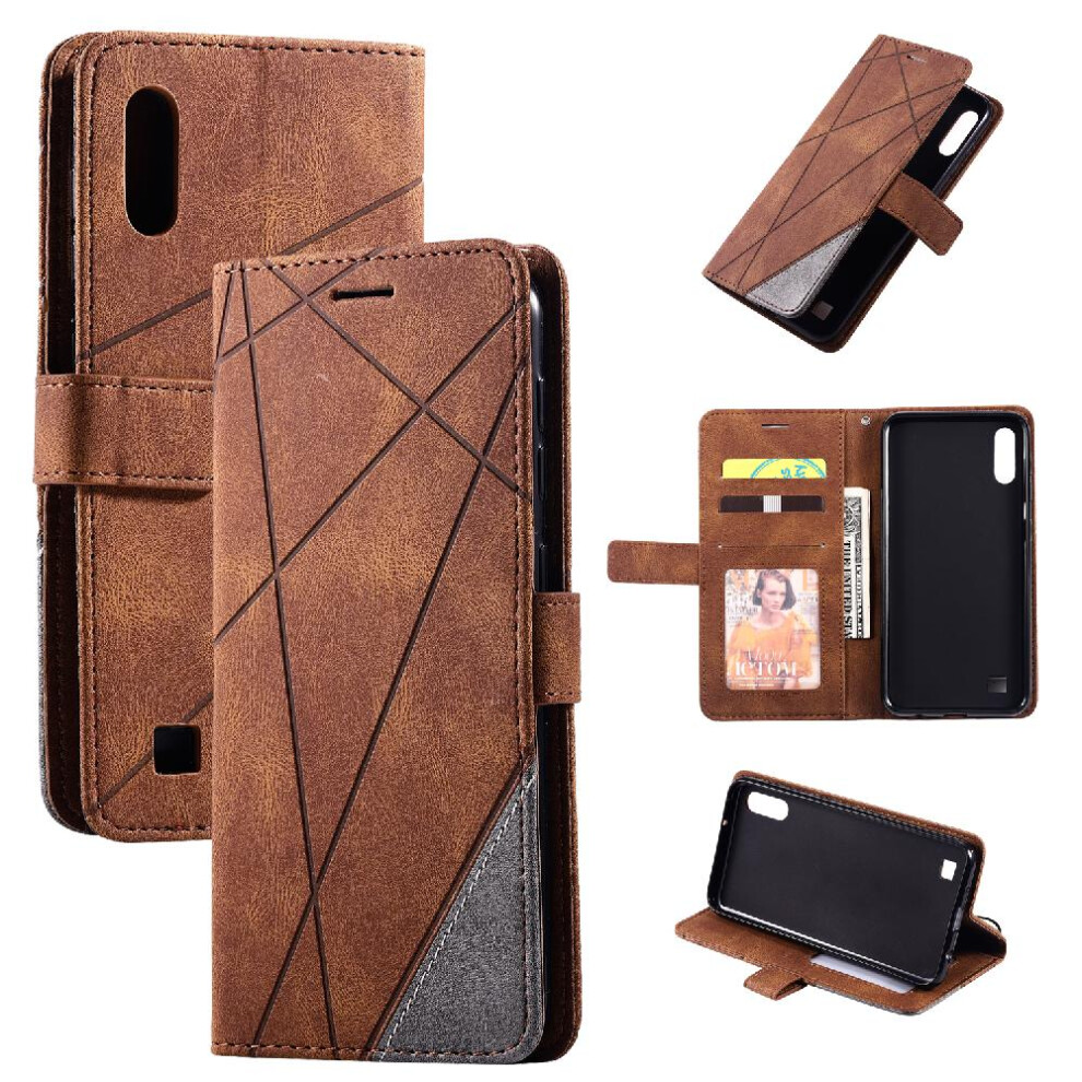 (Brown) Case For Samsung Galaxy A10/M10 Wallet Flip Folio Card Holder Kickstand Magnetic Pu Leather Shockproof Brown 764762571405