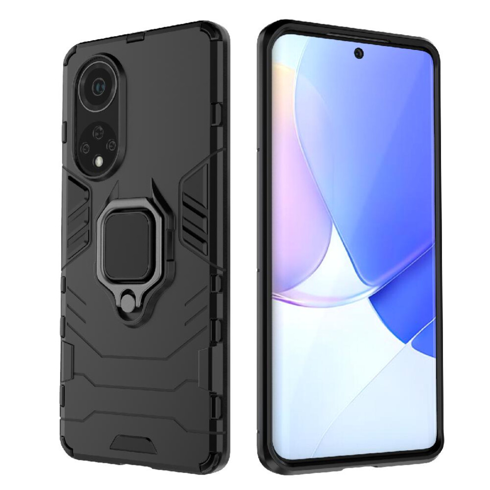 (Black) Case For Huawei Nova 9 Military Drop Protection 360Rotating Ring Shockproof Cover Kickstand Black 764762571801