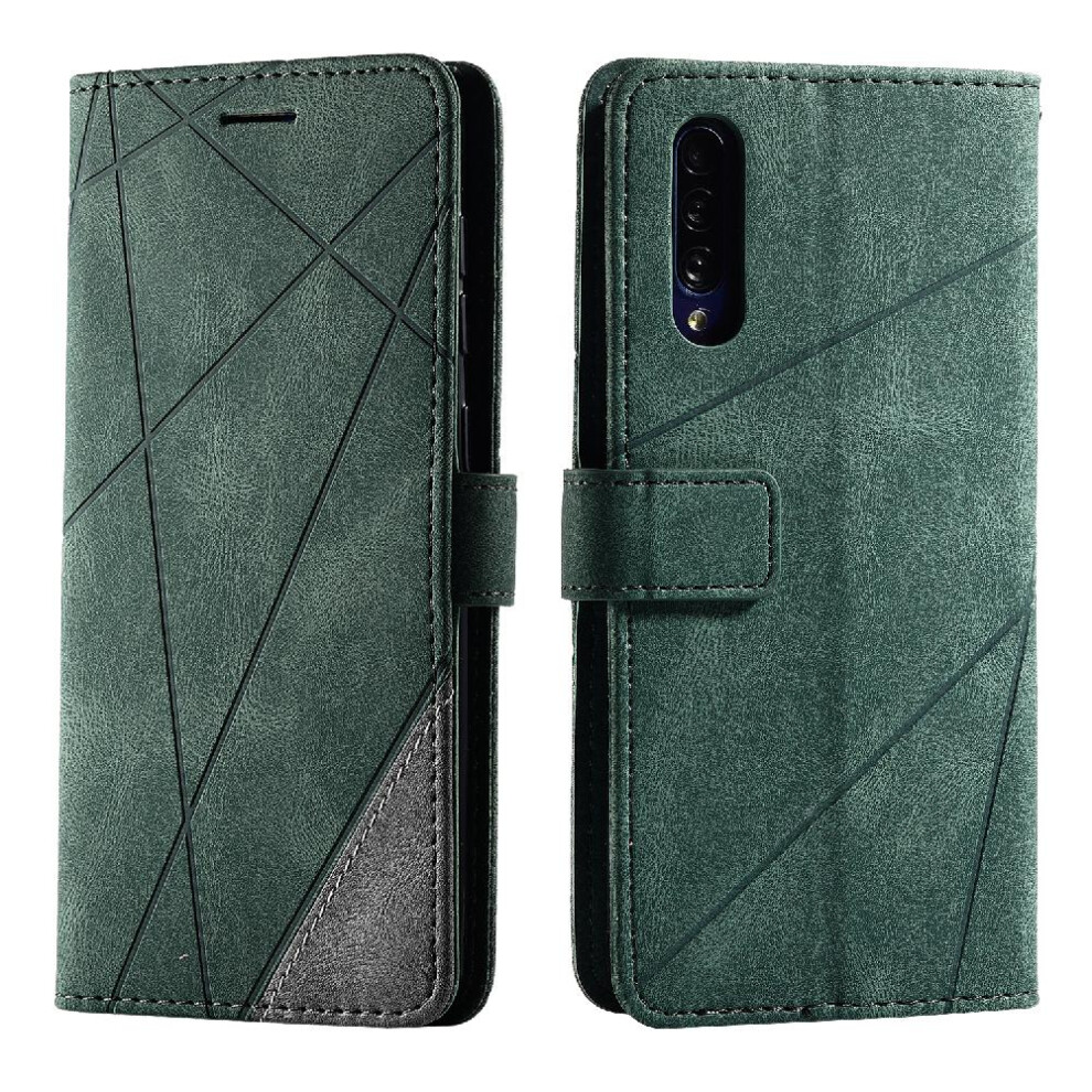 (Green) Case For Samsung Galaxy A50/A50s/A30s Card Holder Kickstand Wallet Flip Folio Shockproof Pu Leather Magnetic Green 764762571962