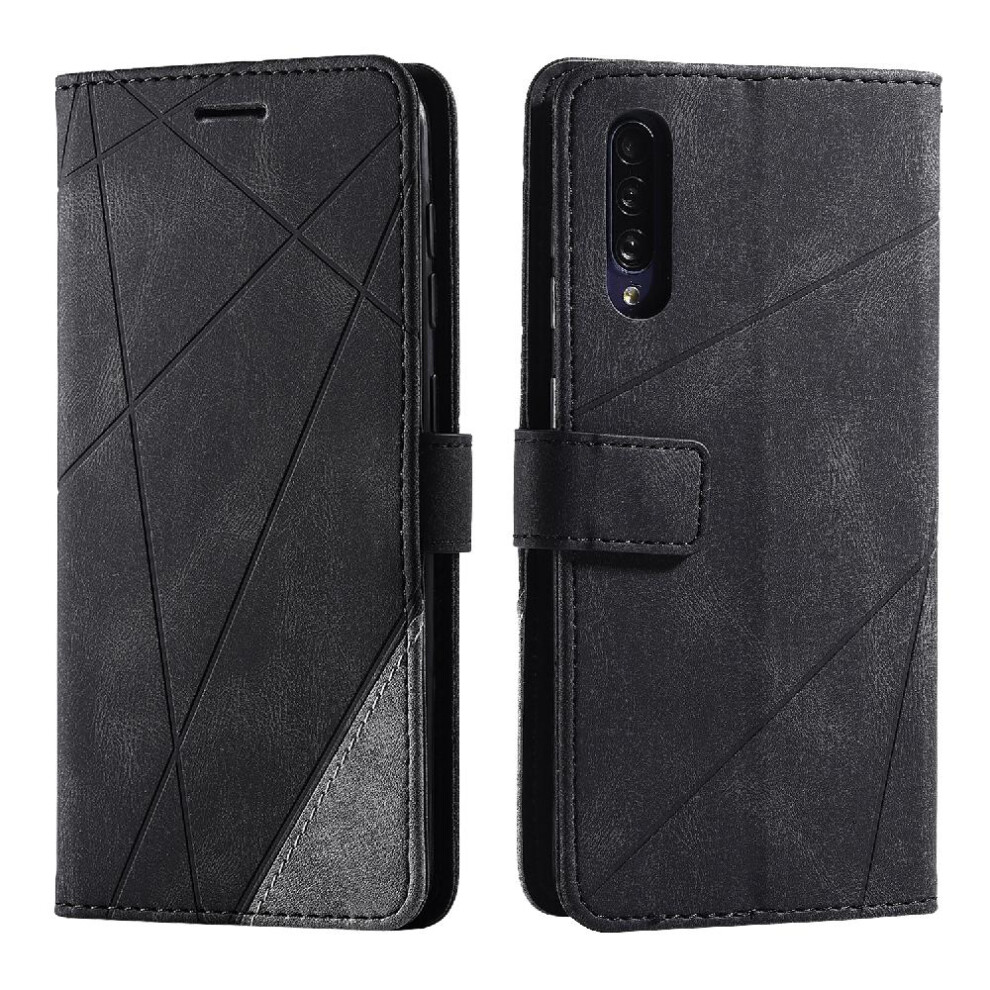 (Black) Case For Samsung Galaxy A50/A50s/A30s Card Holder Kickstand Wallet Flip Folio Shockproof Pu Leather Magnetic Black 764762571955