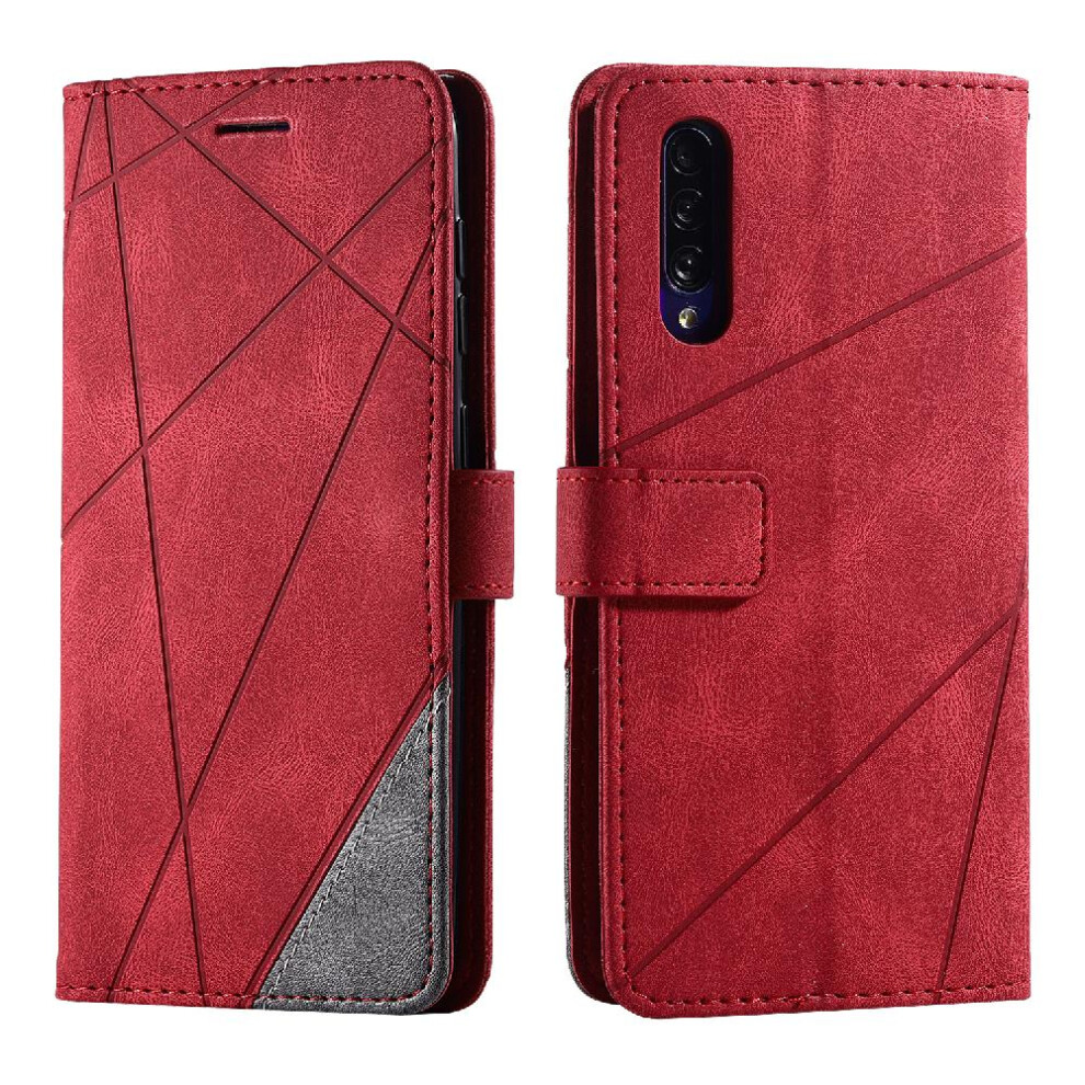 (Red) Case For Samsung Galaxy A50/A50s/A30s Card Holder Kickstand Wallet Flip Folio Shockproof Pu Leather Magnetic Red 764762571948