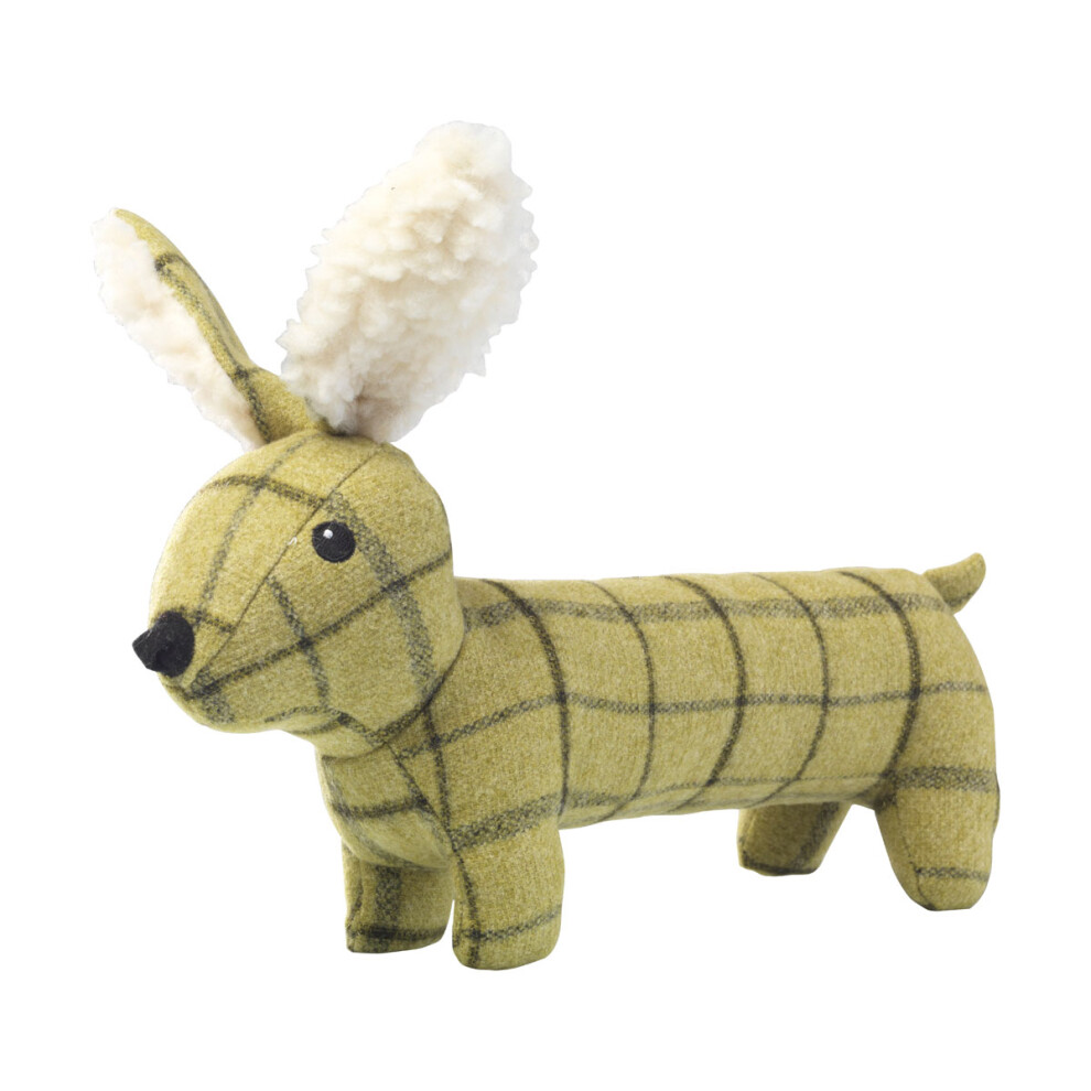 House Of Paws Plush Tweed Hare Long Body Dog Toy