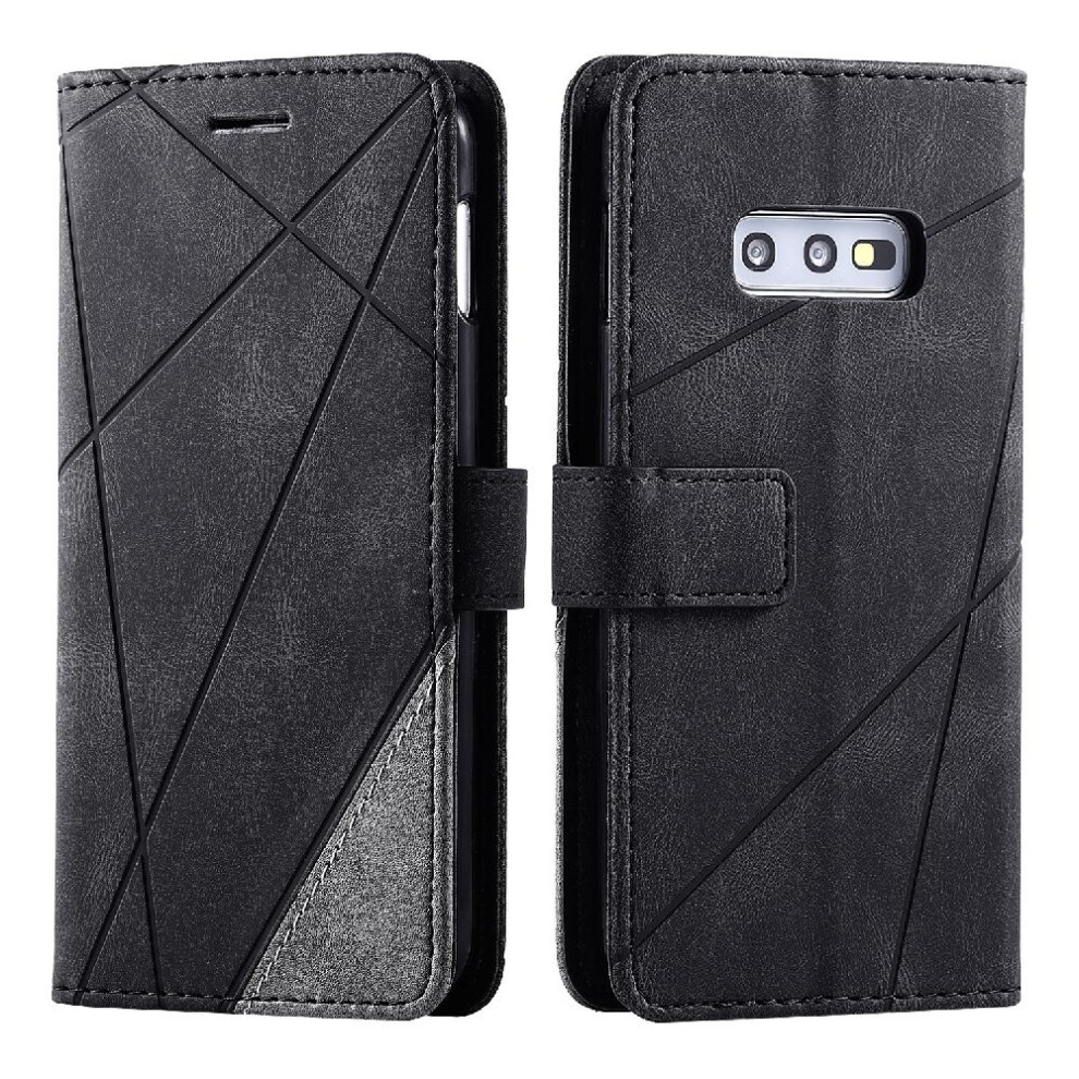 (Black) Case For Samsung Galaxy S10e Magnetic Card Holder Kickstand Wallet Flip Folio Shockproof Pu Leather Black 764762572730