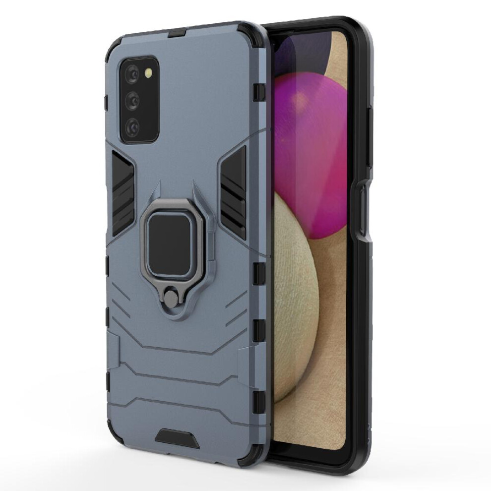( ) Case For Samsung Galaxy A03s Military Drop Protection 360Rotating Ring Shockproof Cover Kickstand Gray 764762572839