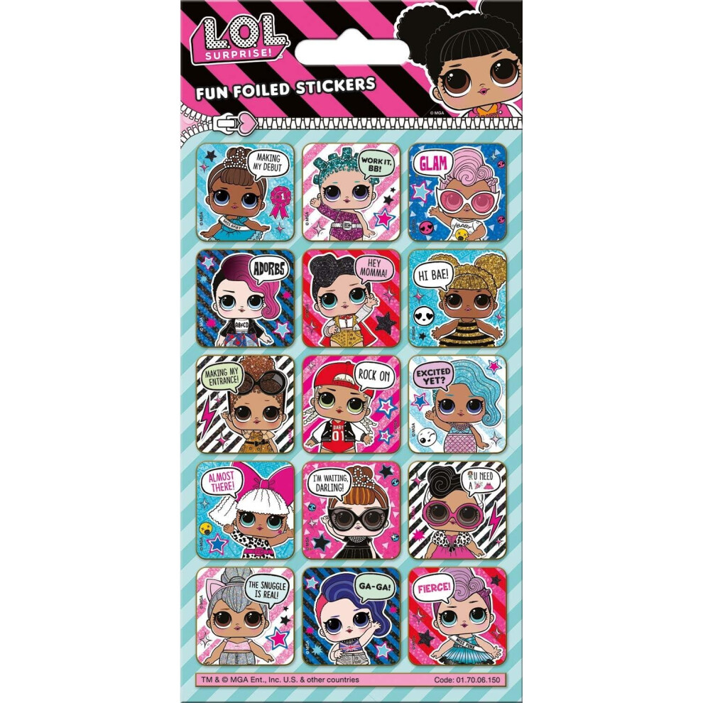 LOL Surprise Reusable Glitter Sparkle Reward Stickers