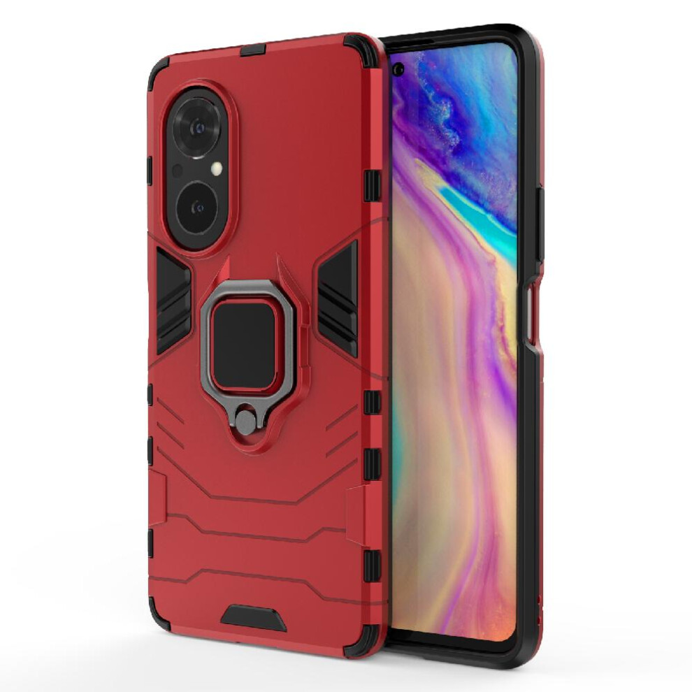 (Red) Case For Honor 50 Se Shockproof Cover 360Rotating Ring Military Drop Protection Kickstand Red 764762573201
