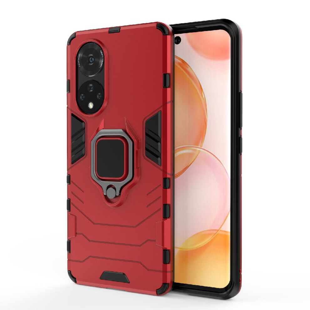(Red) Case For Honor 50 5G Military Drop Protection 360Rotating Ring Shockproof Cover Kickstand Red 764762573362
