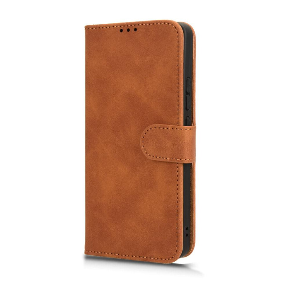 (Brown) Case For Xiaomi Redmi Note 13 4G Full Protection Card Insertion Leather Folio Flip Case Protective Cover With Card Holder Kickstand Brown 764762576103