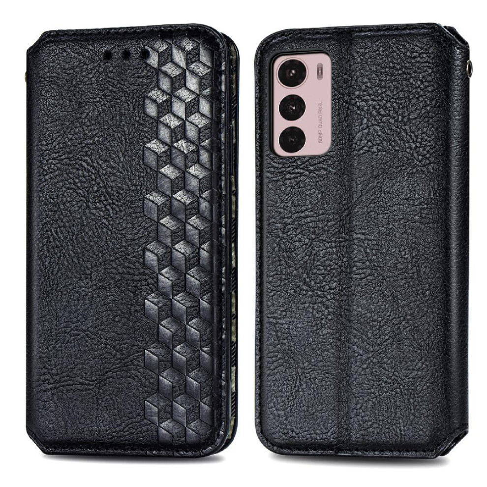 (Black) Case For Motorola Moto G42 Flip Cover Leather Case Wallet Function Fashion Design Exquisite Business Black 764762575854