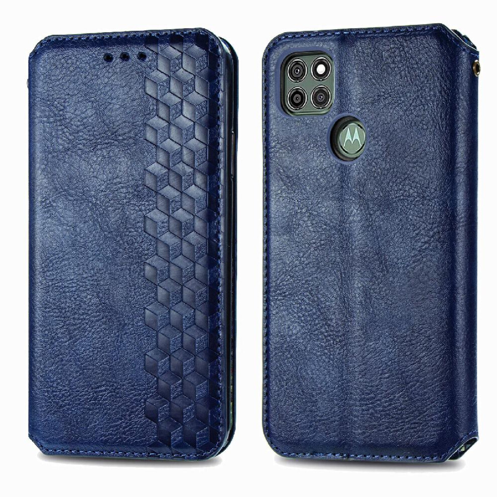 (Blue) Case For Motorola Moto G9 Power Flip Cover Leather Case Wallet Function Fashion Design Exquisite Business Blue 764762576349