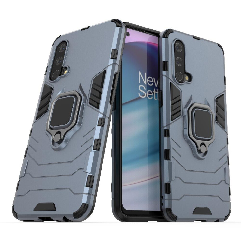 ( ) Case For Oneplus Nord Ce 5G Military Drop Protection Kickstand 360Rotating Ring Shockproof Cover Gray 764762577407