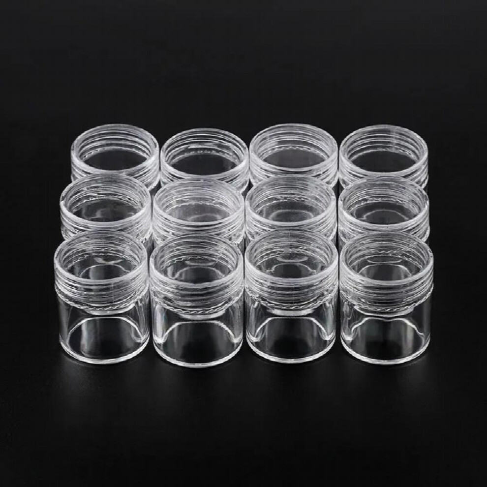 12pcs/lot Plastic Round Jewelry Box Compartment Transparent Container earring box jewelry Box Case for Jewelry display&packaging-image-OPC-PBRW9KR-NEW