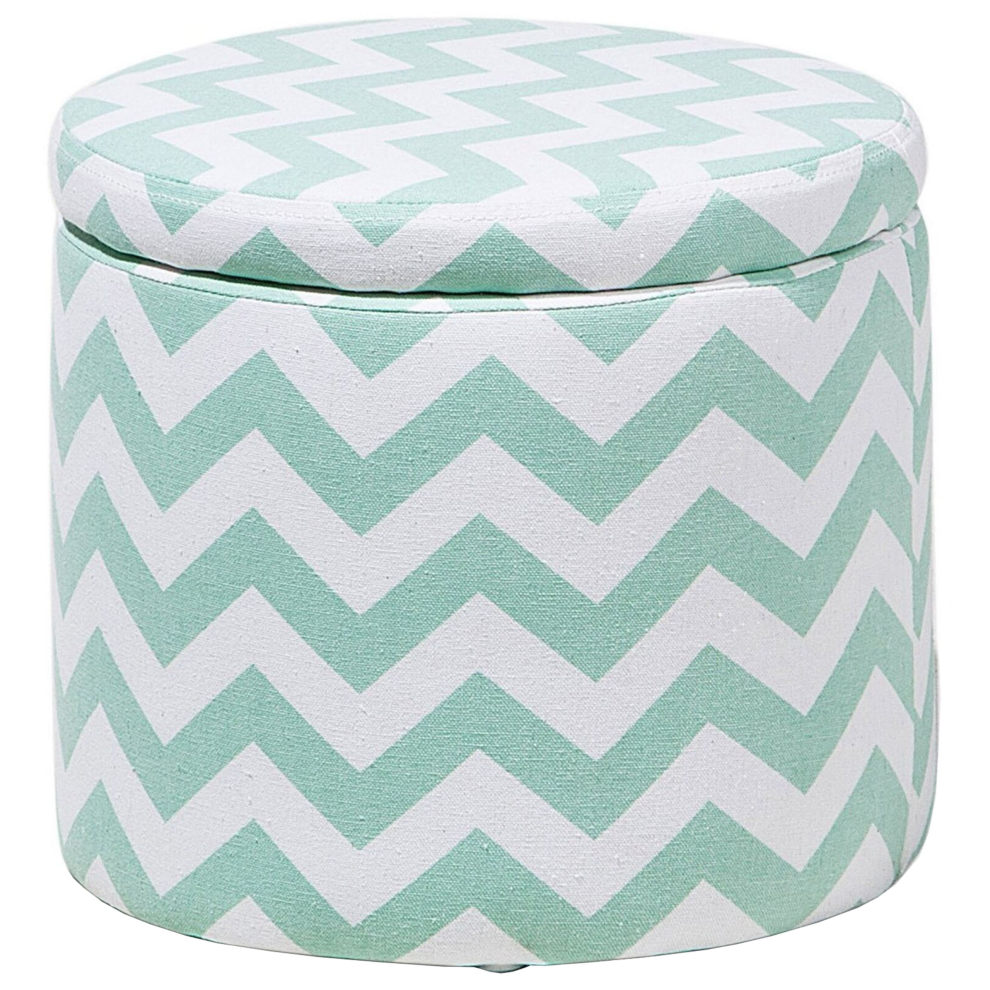 Storage Pouffe TUNICA Cotton Mint Green 35 cm 35 cm 30 cm