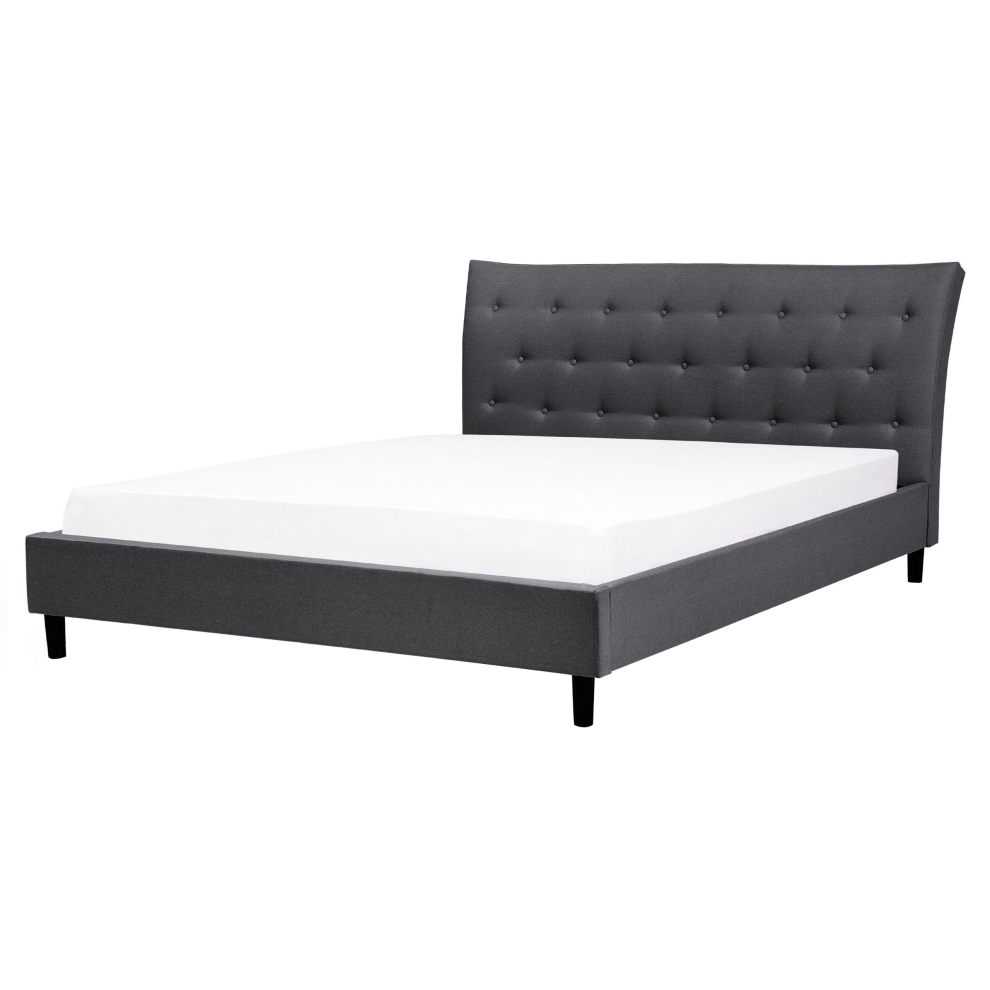 Bed Fabric SAVERNE 160 x 200 cm (EU King Size) Dark Grey