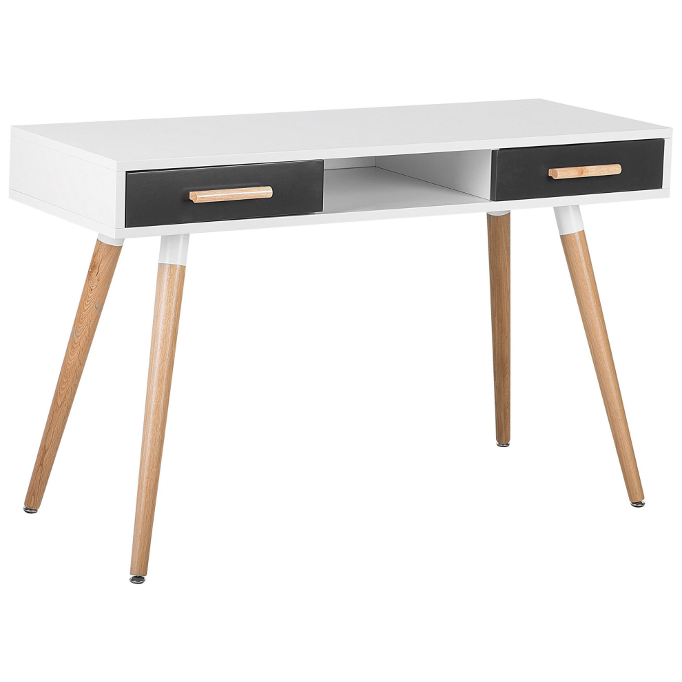 Kaptafel Home Office Desk FRISCO Grey 120 cm 45 cm with Storage