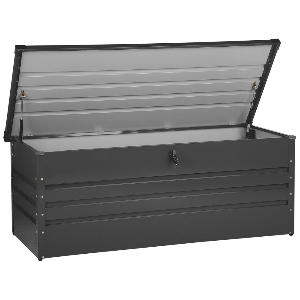 Storage Box CEBROSA Metal 165 cm 70 cm Graphite Grey