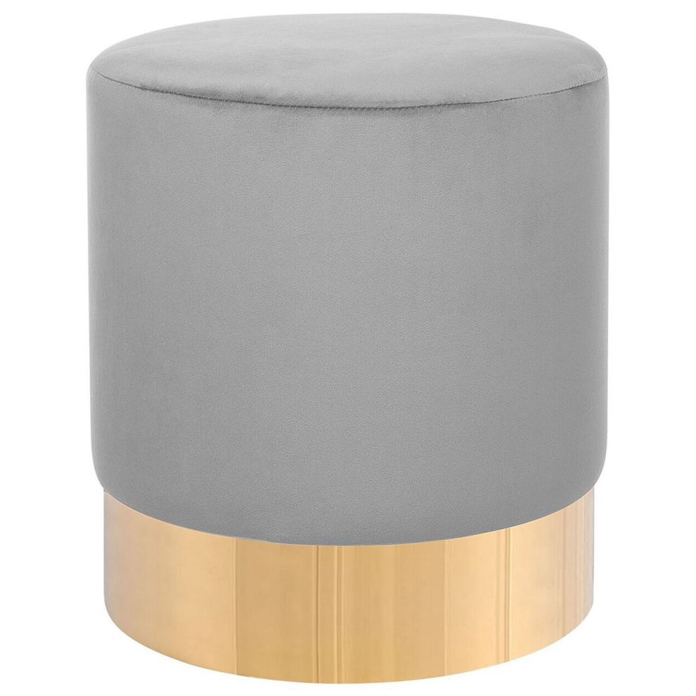 Pouffe SOPHIA Velvet Light Grey 39 cm 39 cm 40 cm