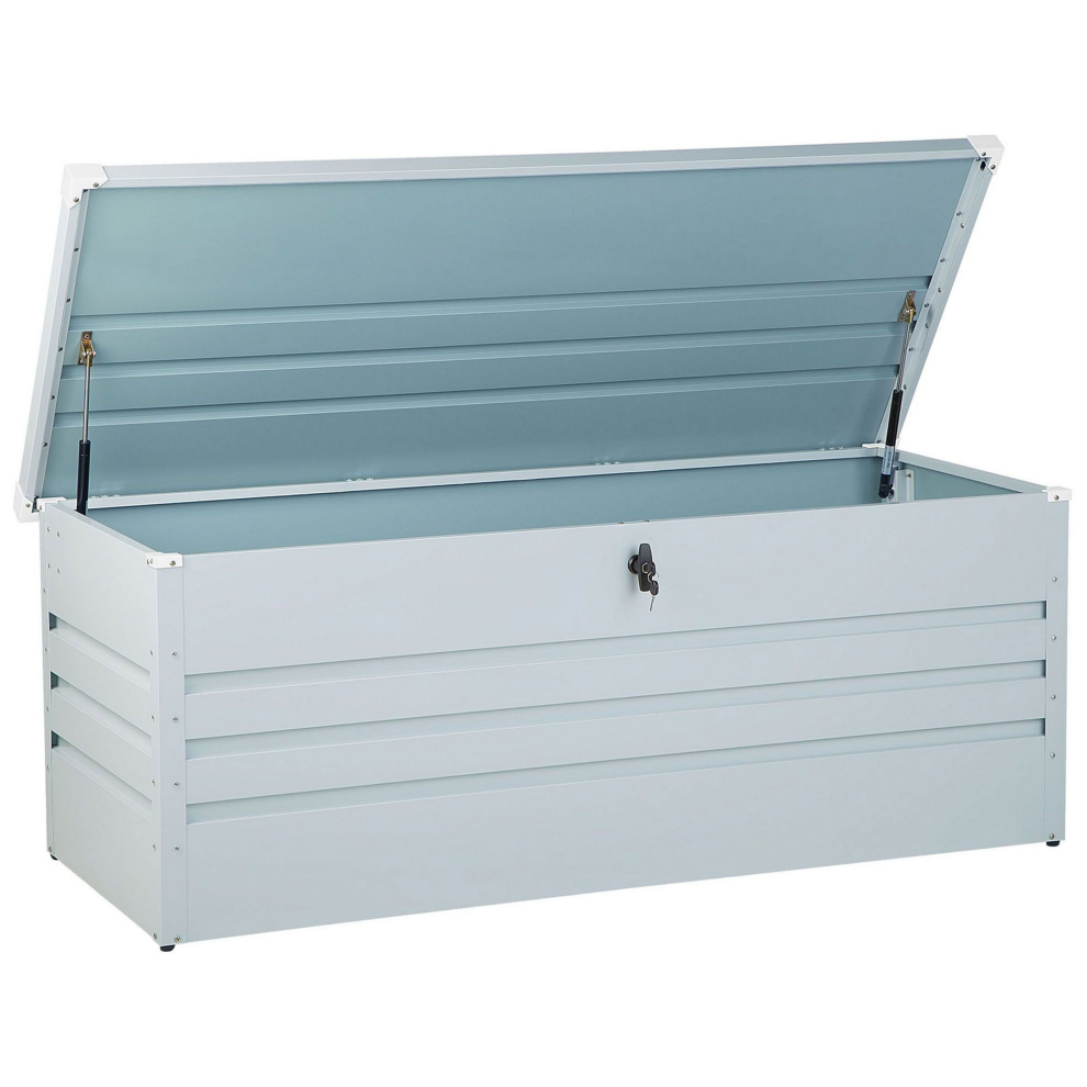 Storage Box CEBROSA Metal 165 cm 70 cm Light Grey