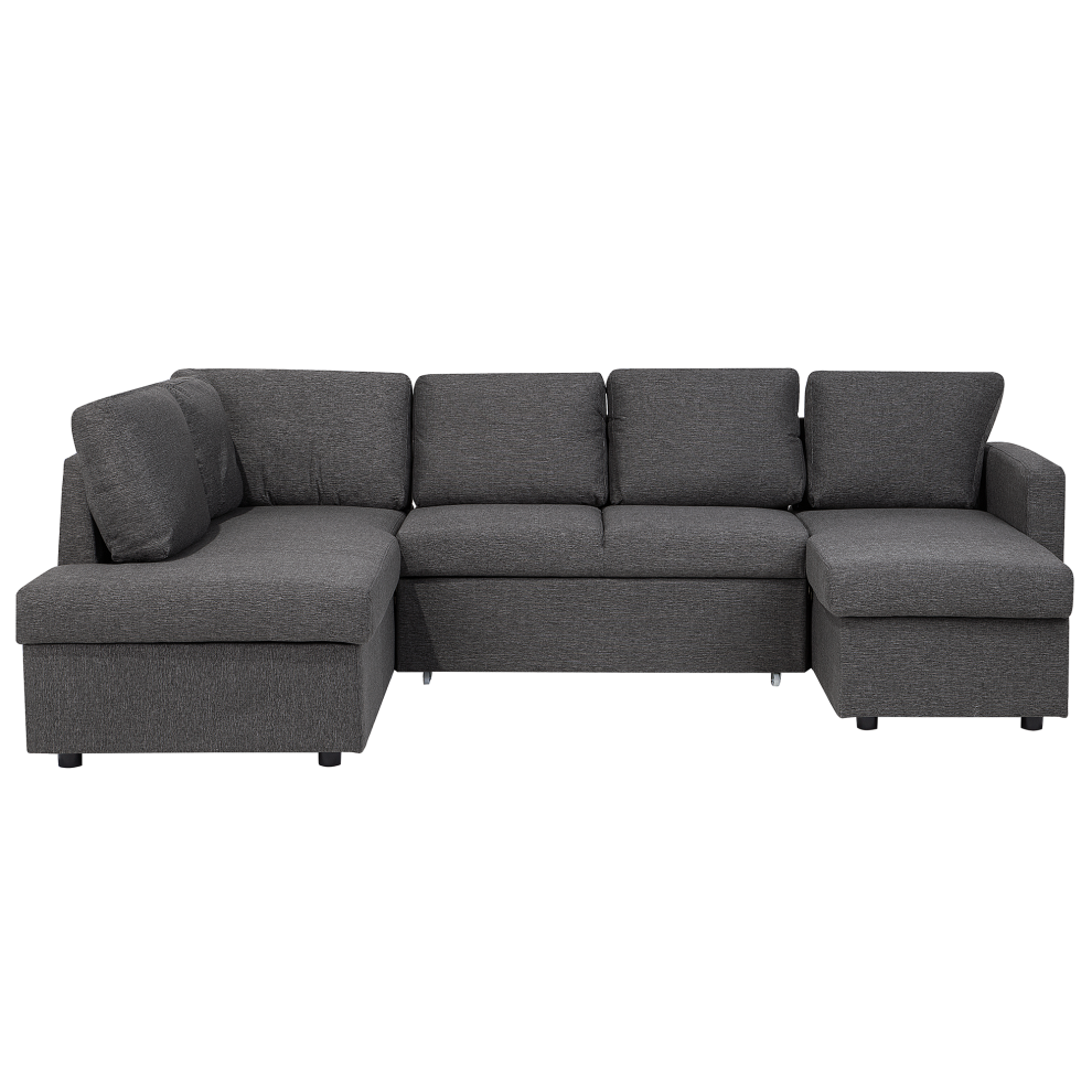Fabric Sofa Bed Dark Grey KARRABO