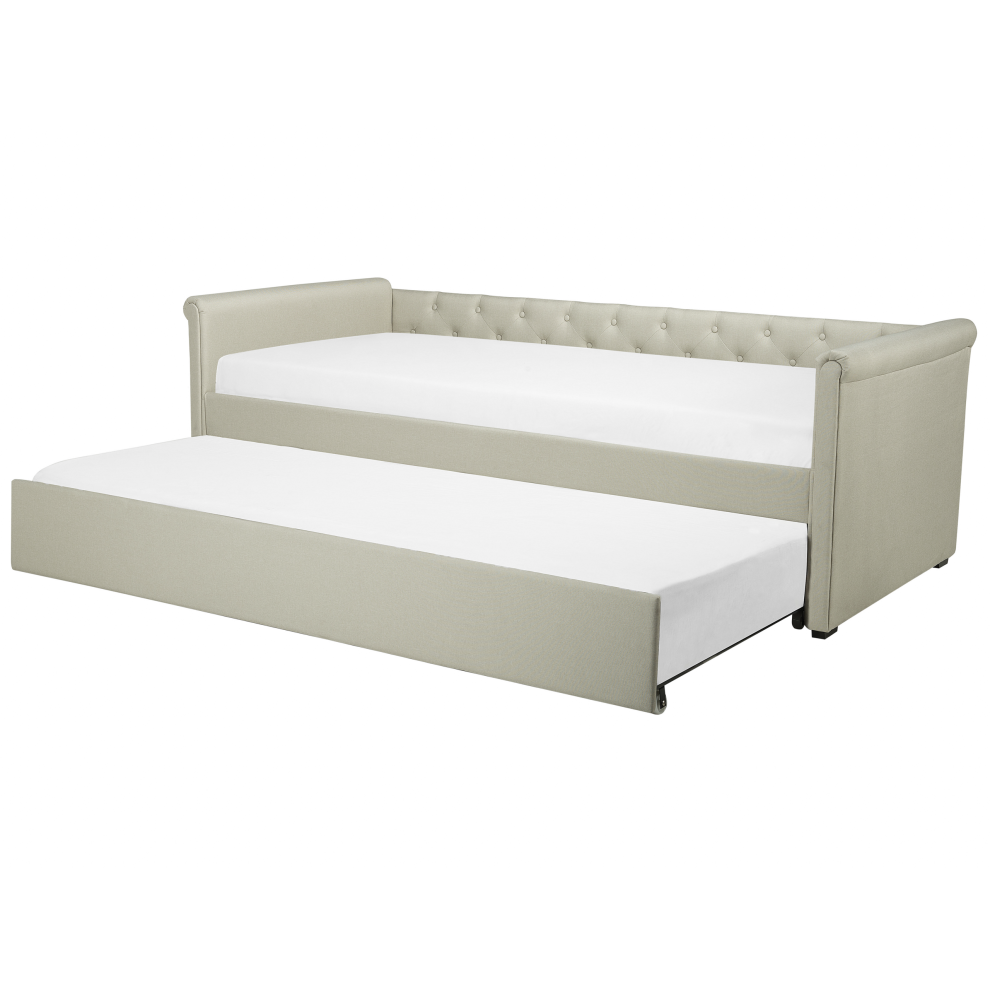 Trundle Bed Fabric LIBOURNE 90 x 200 cm (EU Single) Beige