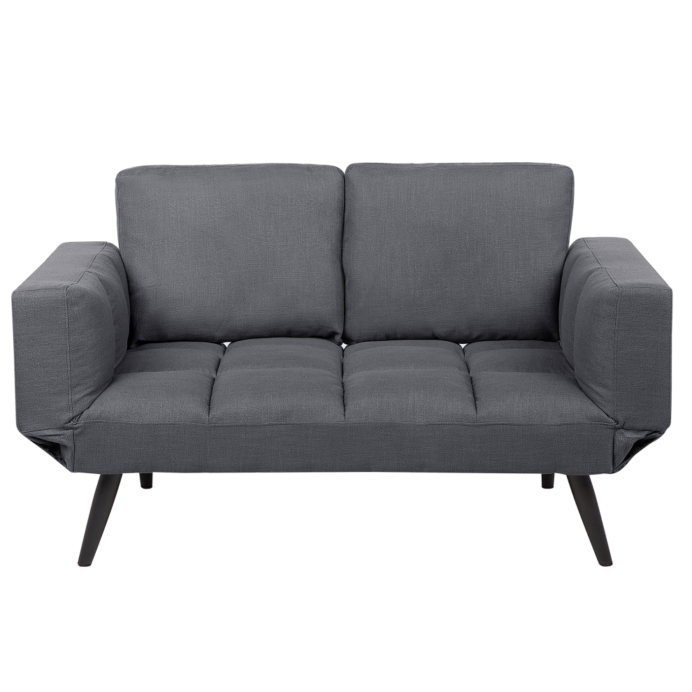Sofa Bed BREKKE Fabric Dark Grey 2 Seater