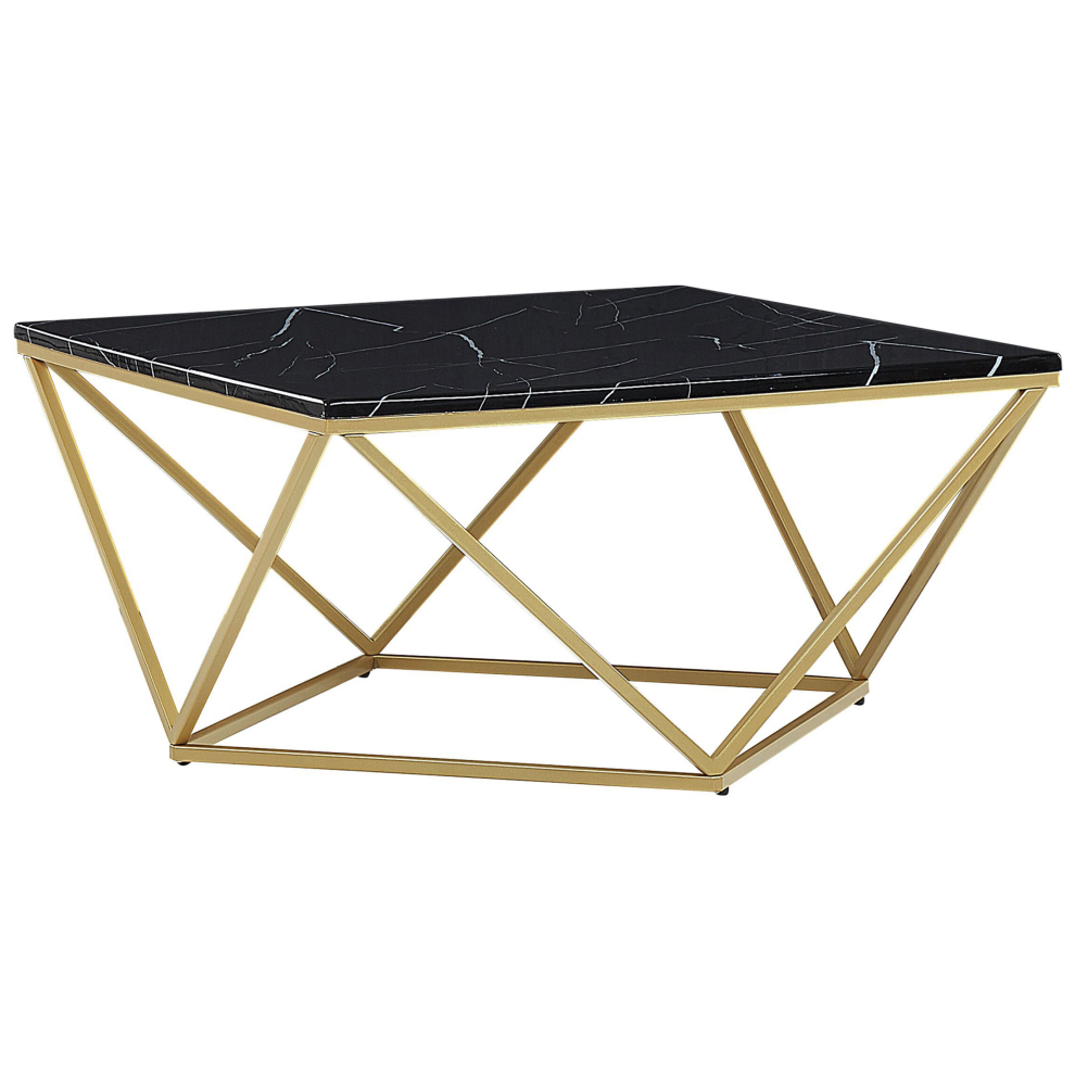 Coffee Table MALIBU Black/ Gold