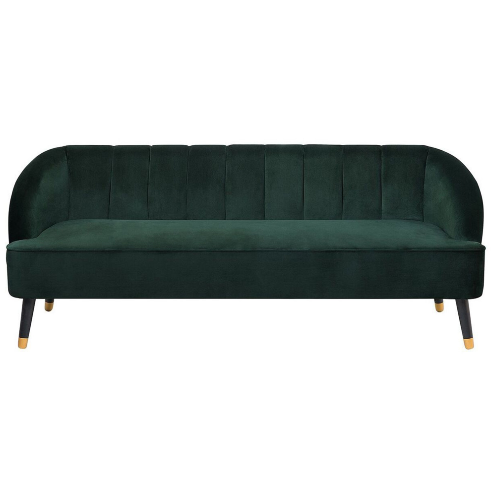 Sofa 3 Seater ALSVAG Velvet Emerald Green