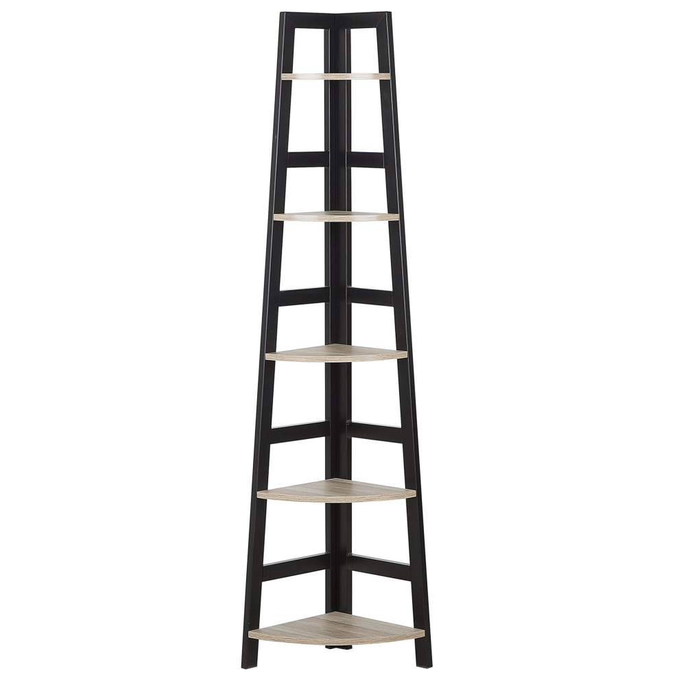 5 Tier Bookcase BEXLEY 163 cm Black