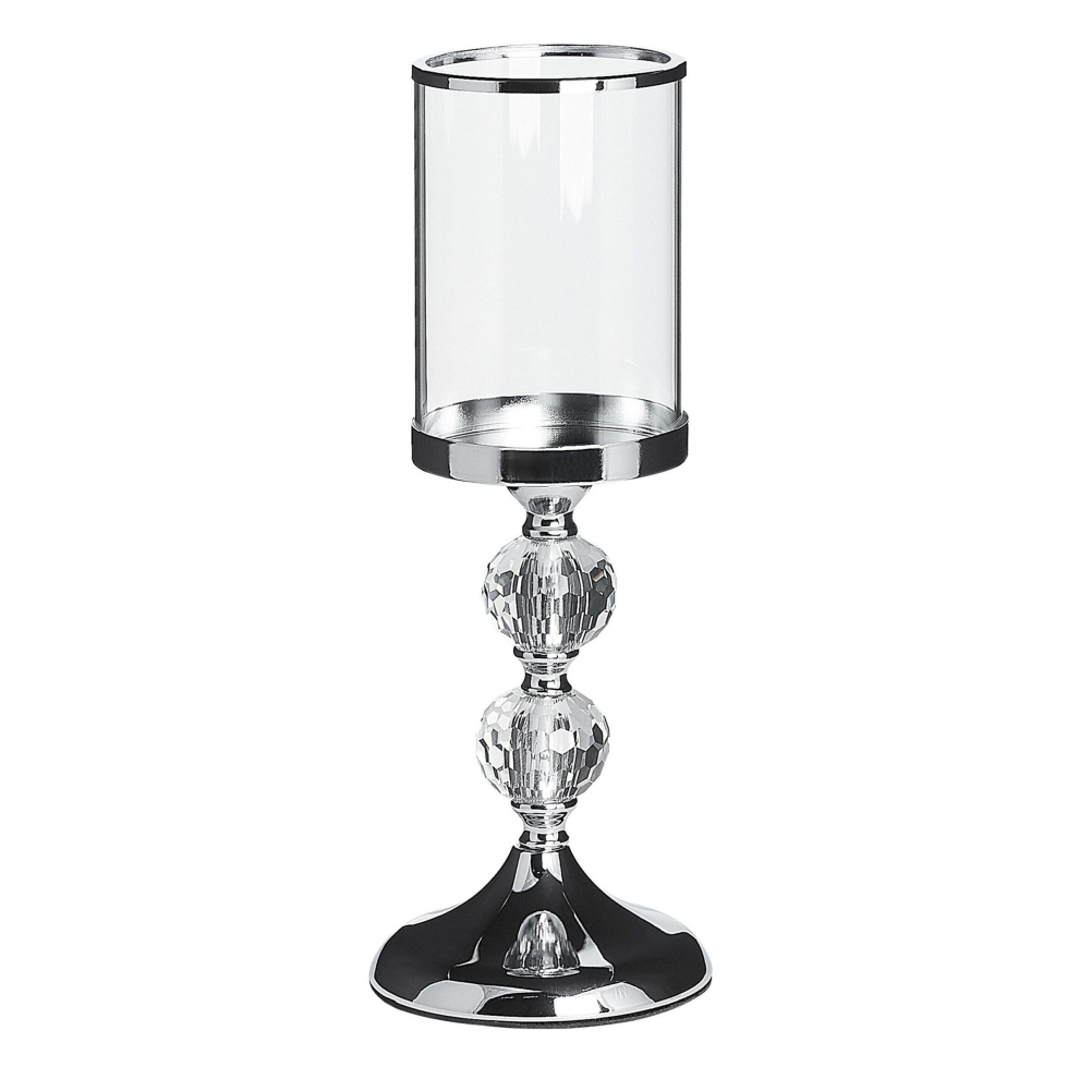 Candle Holder COTUI Glass 36 cm Silver